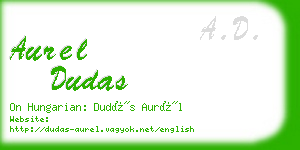 aurel dudas business card